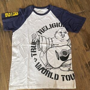 True Religion Kids Navy and White Graphic Tee